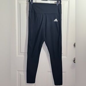 Adidas Black Leggings with White Emblem